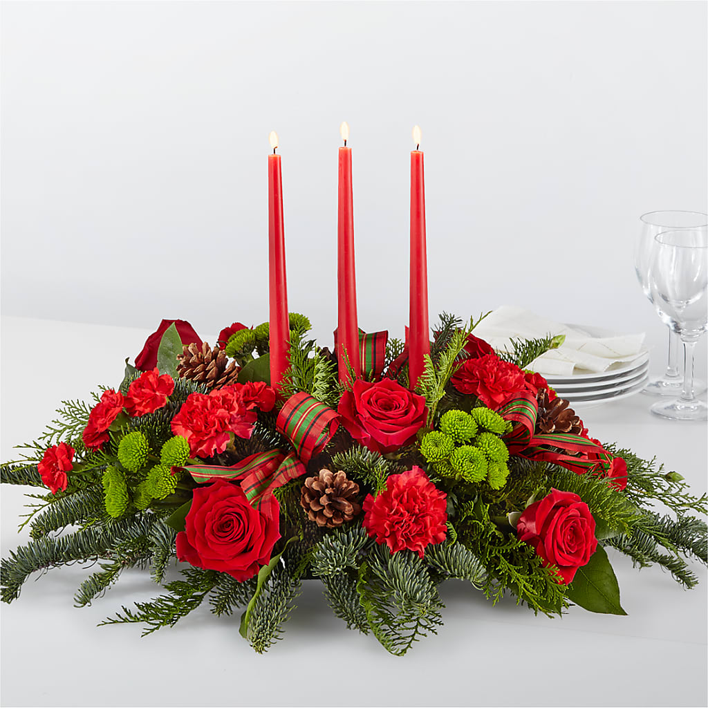 By the Candlelight Centerpiece – Neilsen Florist, Seattle WA