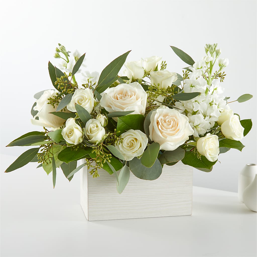 Fresh Linen Box Bouquet – Neilsen Florist, Seattle WA