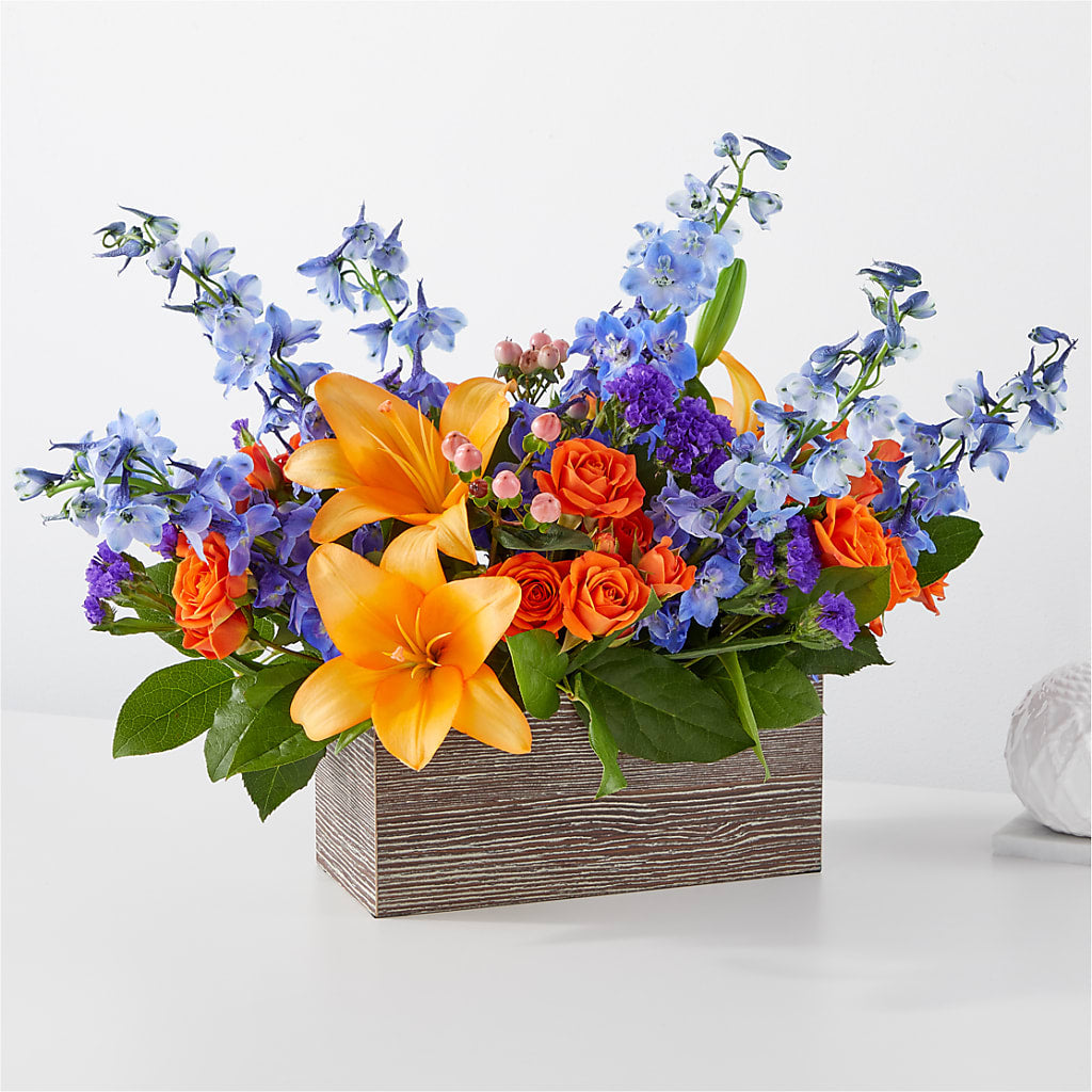 Radiant Citrus Box Bouquet – Neilsen Florist, Seattle WA