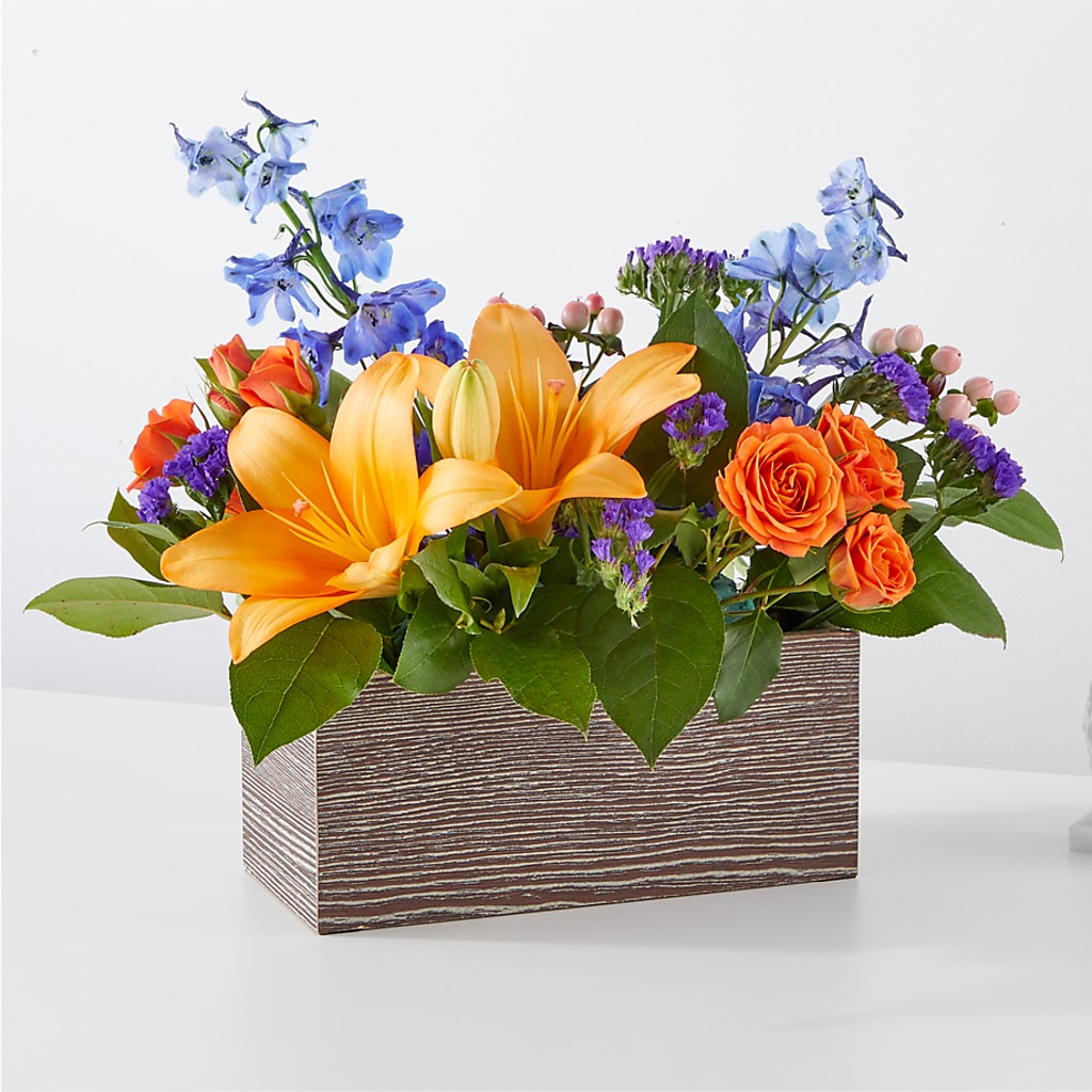 Radiant Citrus Box Bouquet – Neilsen Florist, Seattle WA