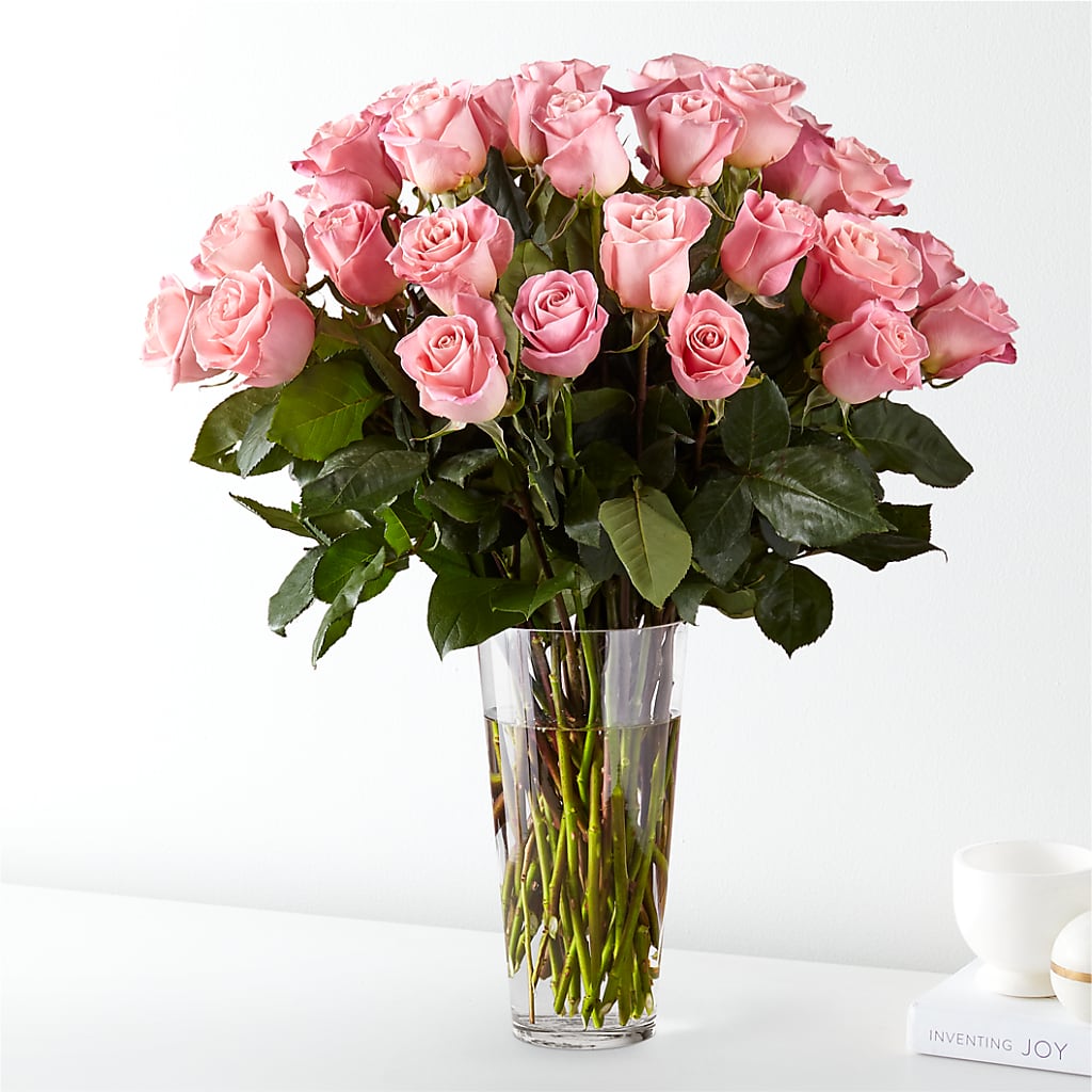 Long Stem Pink Rose Bouquet – Neilsen Florist, Seattle WA