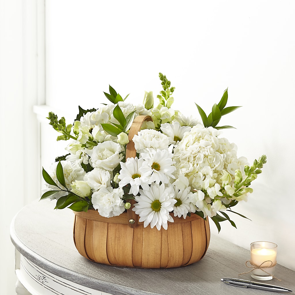 Pure Ivory Basket – Neilsen Florist, Seattle WA