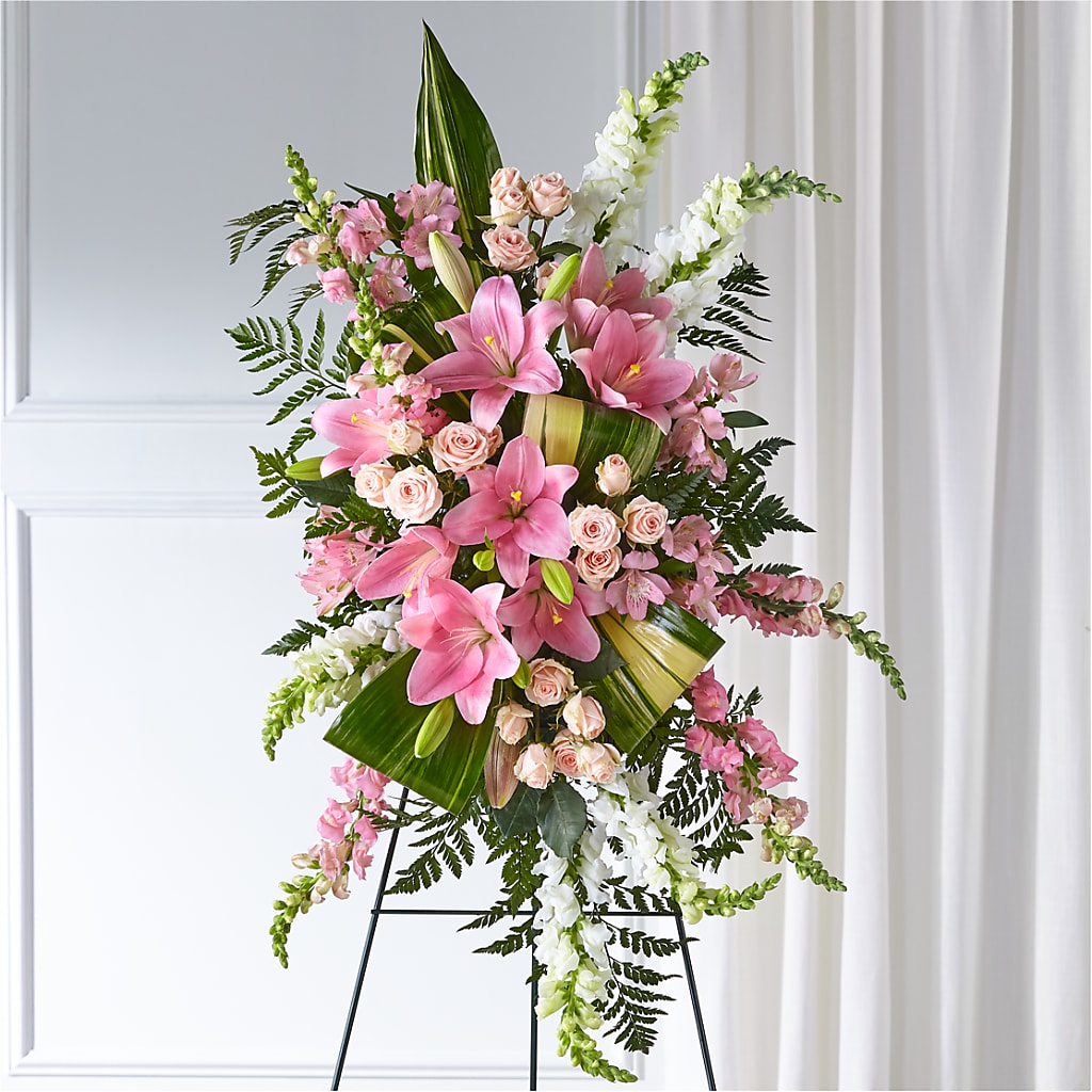 Elegant Embrace Standing Spray – Neilsen Florist, Seattle WA