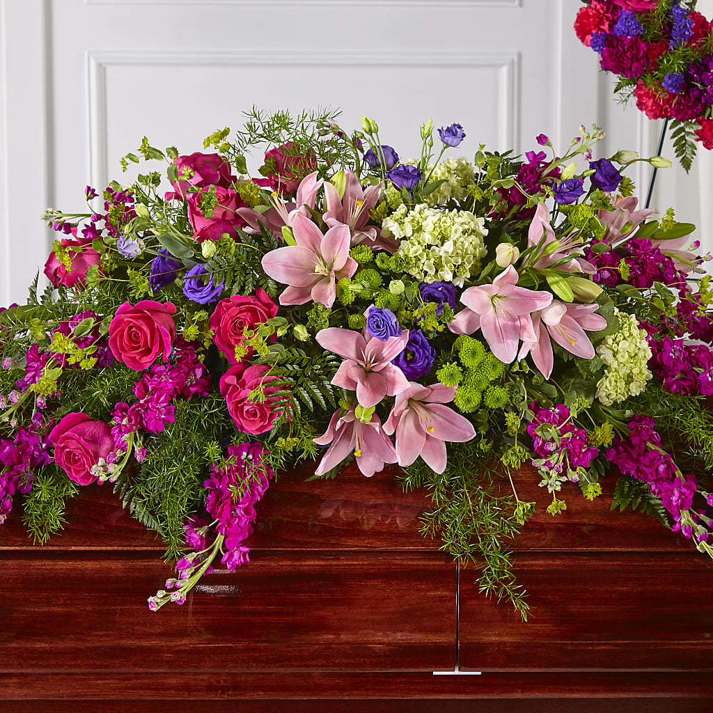 Radiant Tribute Casket Spray – Neilsen Florist, Seattle WA