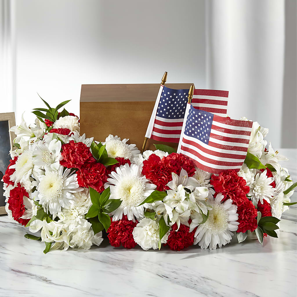 Spirit of Patriotism Cremation Adornment – Neilsen Florist, Seattle WA