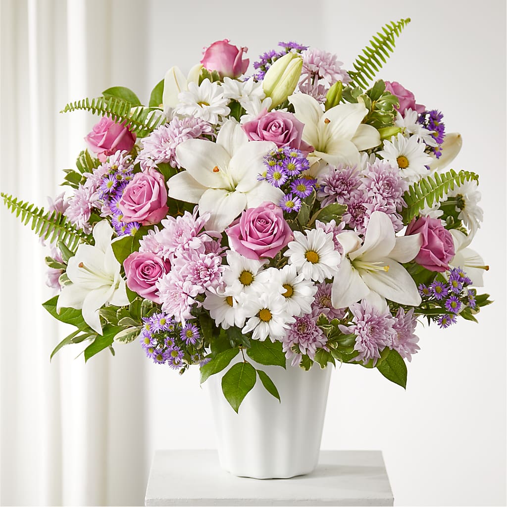 Warmest Thoughts Tabletop Basket – Neilsen Florist, Seattle WA