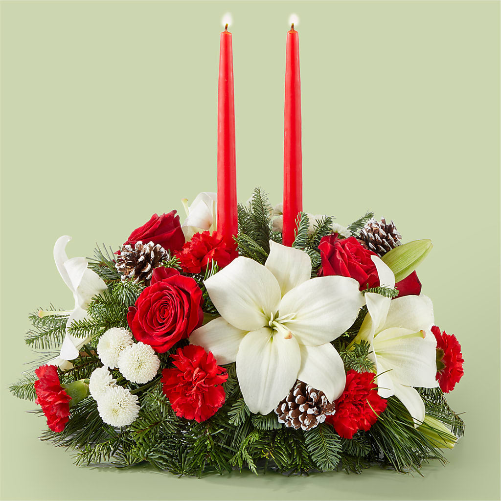 Seasonal Festivities Centerpiece – Neilsen Florist, Seattle WA