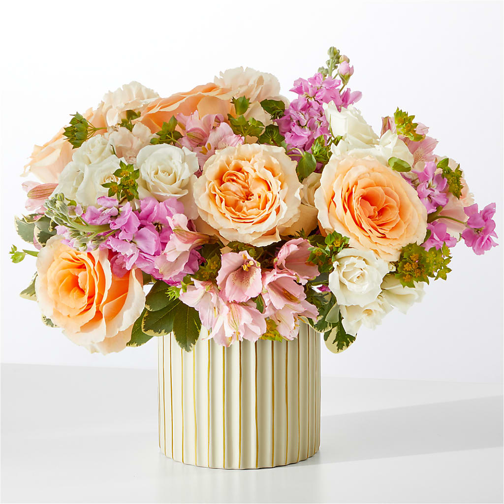 Paradise Bouquet with Ivory Vase – Neilsen Florist, Seattle WA
