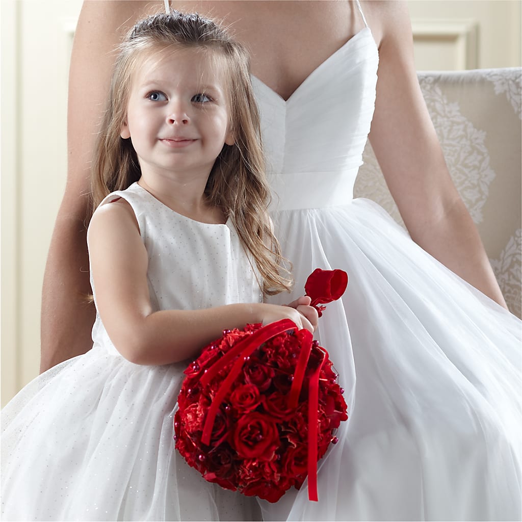 Pure at Heart Flower Girl Arrangement – Neilsen Florist, Seattle WA