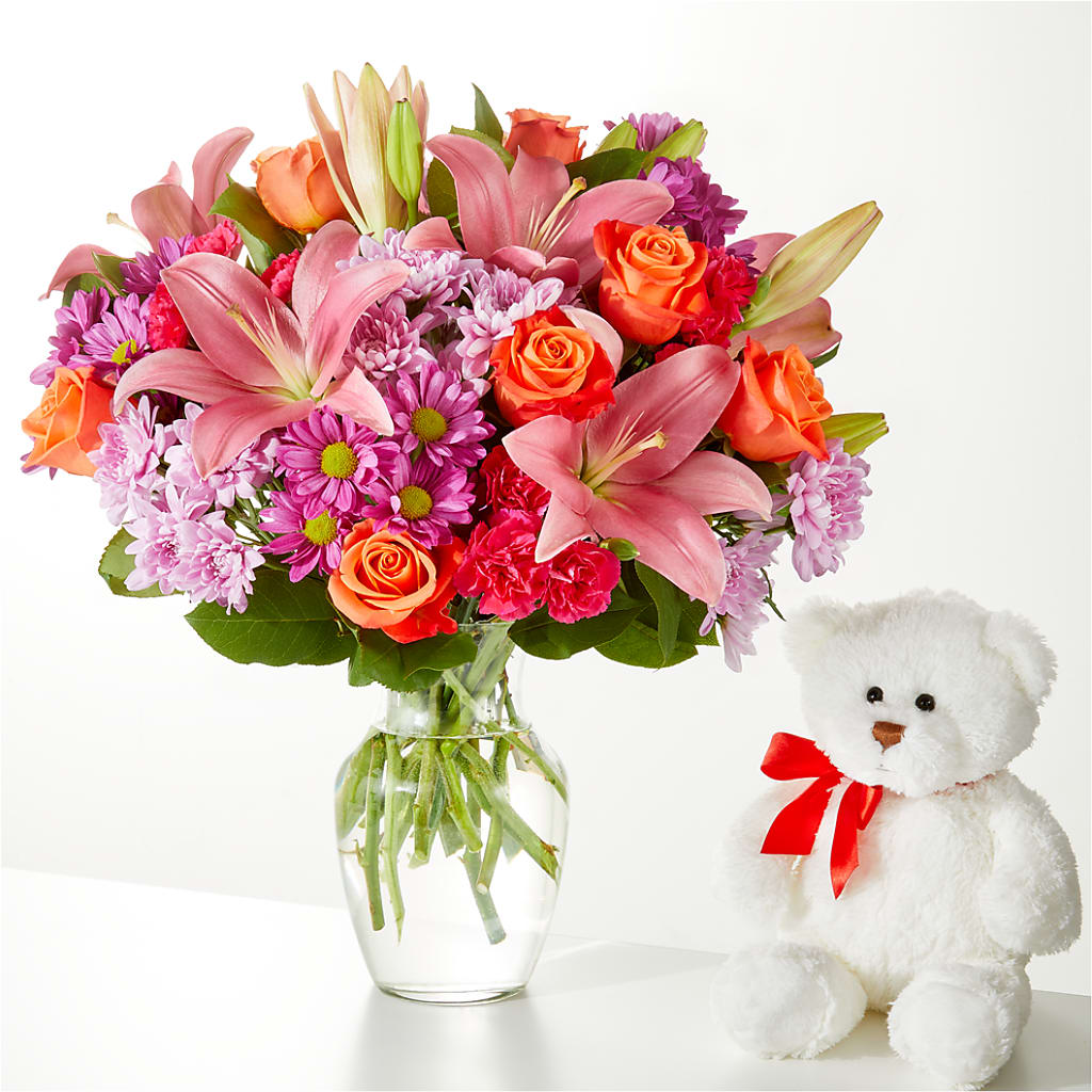 One and Only Bouquet and Bear Bundle –  Neilsen Florist, Seattle WA