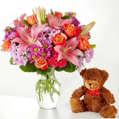 One and Only Bouquet and Bear Bundle –  Neilsen Florist, Seattle WA