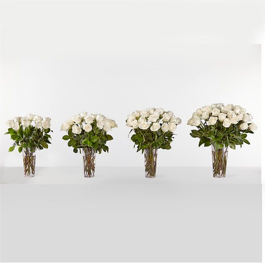 Long Stem White Rose Bouquet –  Neilsen Florist, Seattle WA