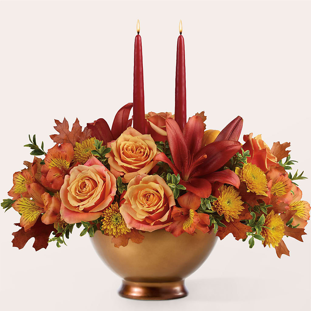 Harvest Table Centerpiece –  Neilsen Florist, Seattle WA