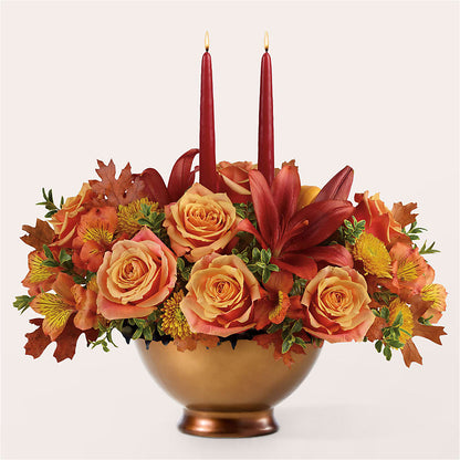 Harvest Table Centerpiece –  Neilsen Florist, Seattle WA