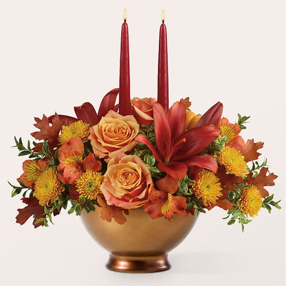 Harvest Table Centerpiece –  Neilsen Florist, Seattle WA