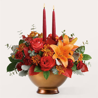 Fruits of Fall Centerpiece –  Neilsen Florist, Seattle WA