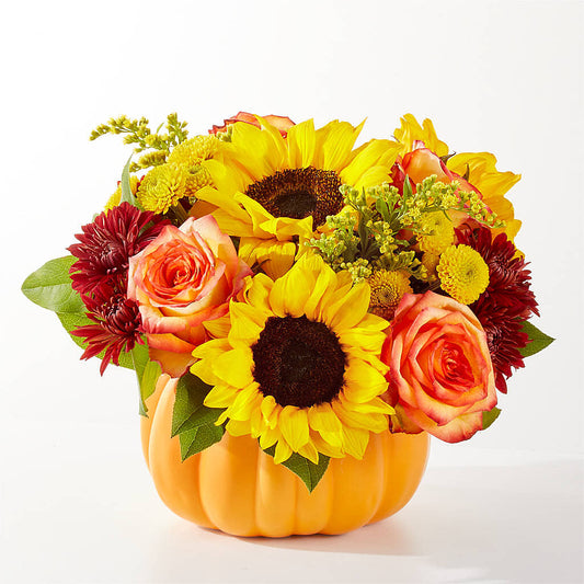 Golden Gourd Pumpkin Bouquet –  Neilsen Florist, Seattle WA