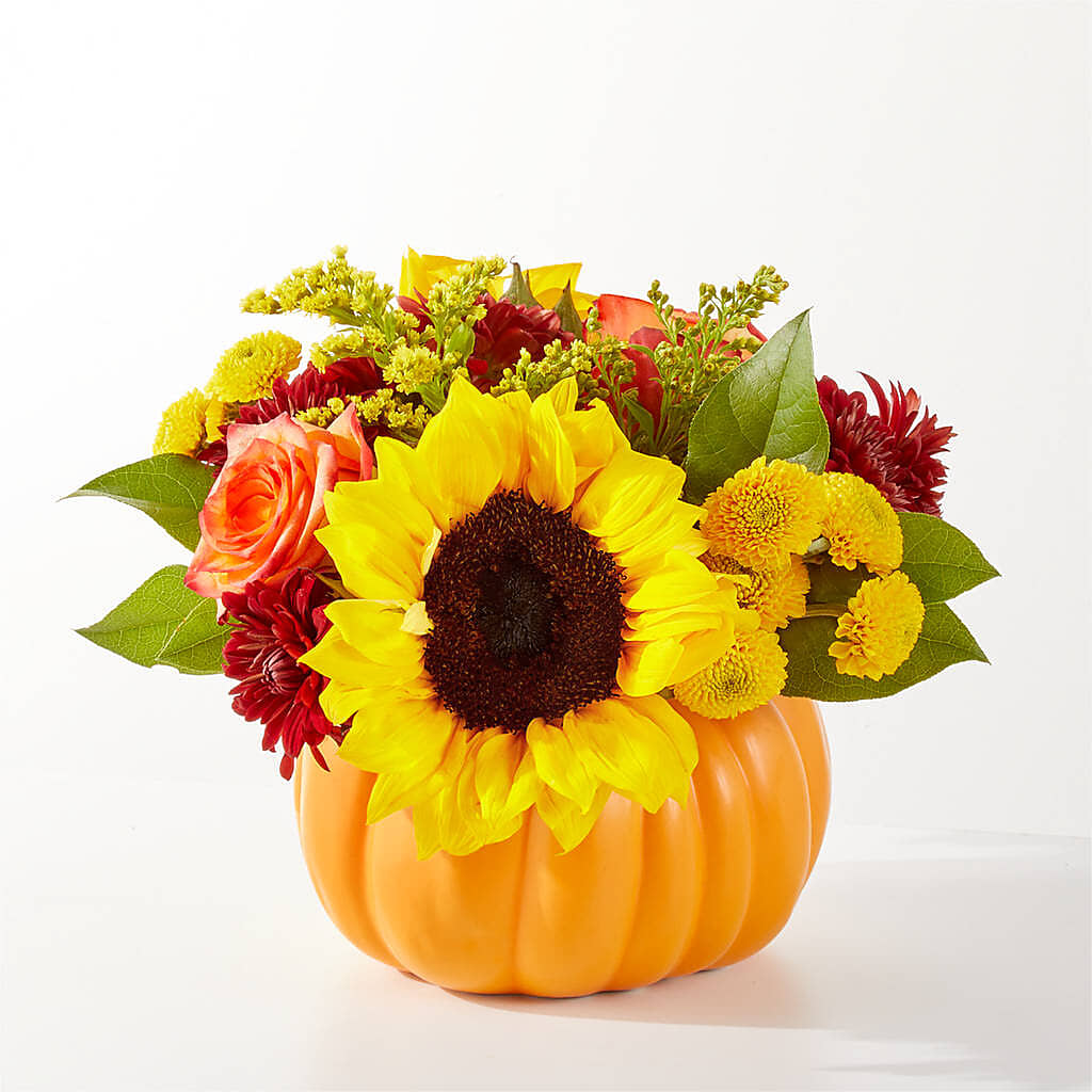 Golden Gourd Pumpkin Bouquet –  Neilsen Florist, Seattle WA
