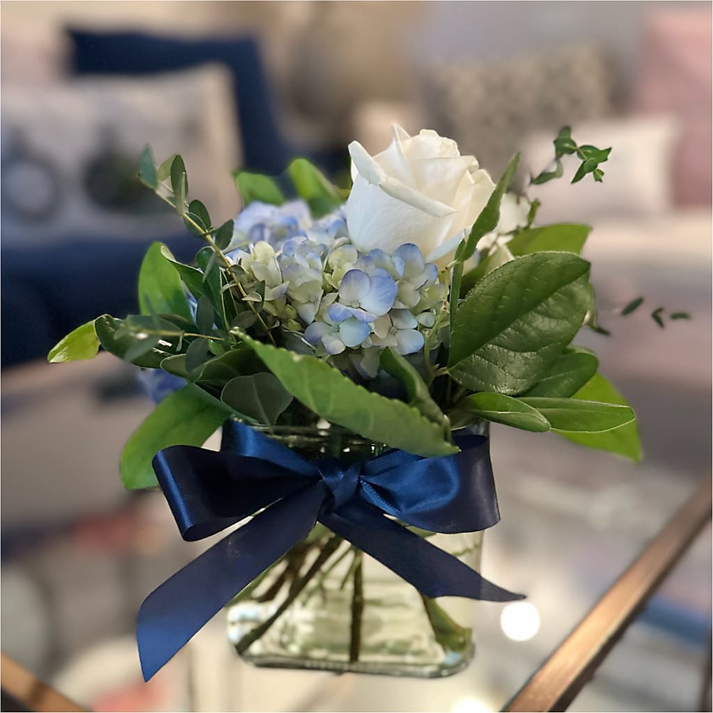 Sky Blue Delight Bouquet –  Neilsen Florist, Seattle WA