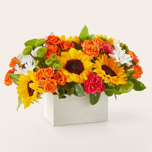 Sun-drenched Blooms Box Bouquet –  Neilsen Florist, Seattle WA