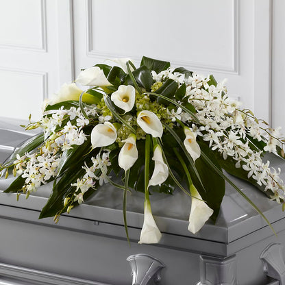Angel Wings Casket Spray –  Neilsen Florist, Seattle WA