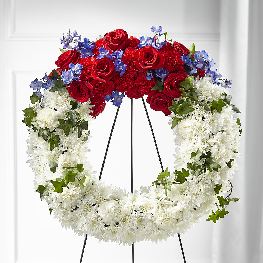 Patriotic Passion Wreath –  Neilsen Florist, Seattle WA