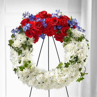 Patriotic Passion Wreath –  Neilsen Florist, Seattle WA