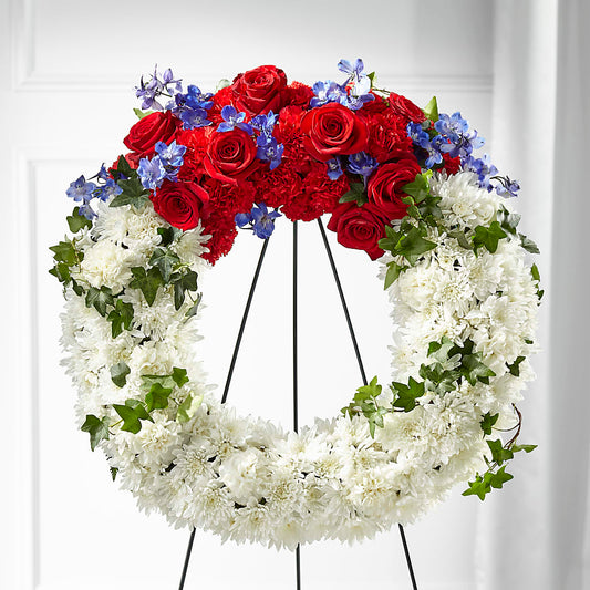 Patriotic Passion Wreath –  Neilsen Florist, Seattle WA