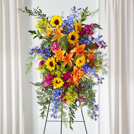 Sunlit Memories Standing Spray (Standard) –  Neilsen Florist, Seattle WA