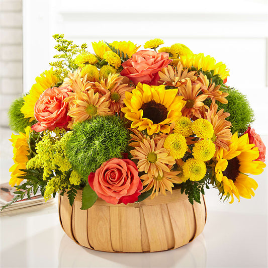 Harvest Sunflower Basket –  Neilsen Florist, Seattle WA