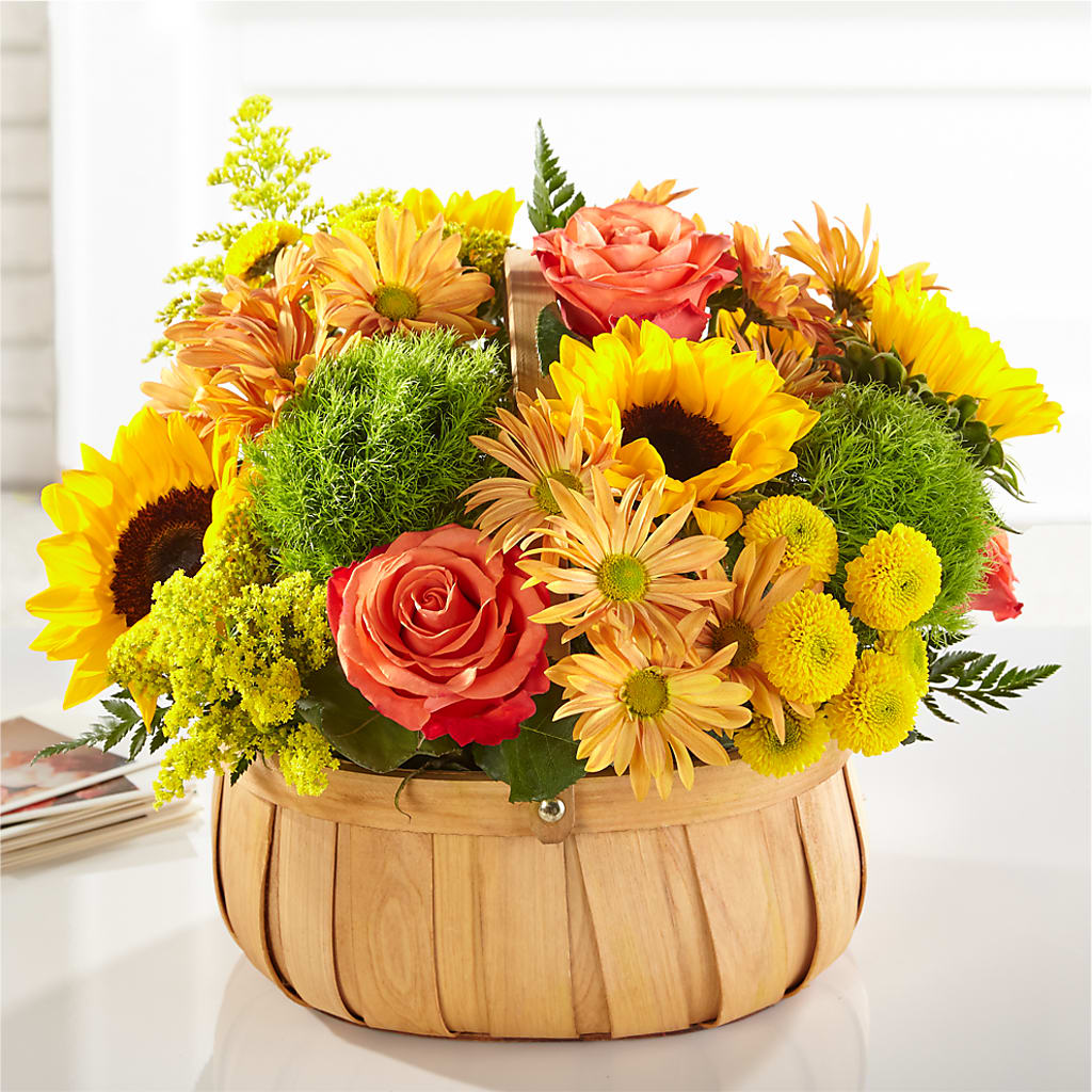 Harvest Sunflower Basket –  Neilsen Florist, Seattle WA