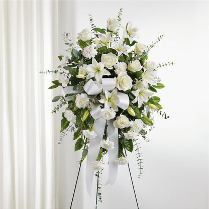 With Care Standing Spray –  Neilsen Florist, Seattle WA