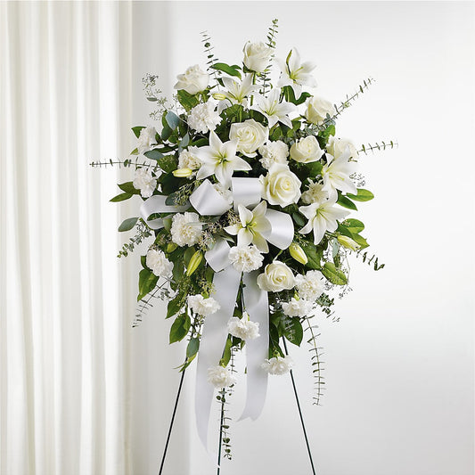 With Care Standing Spray –  Neilsen Florist, Seattle WA