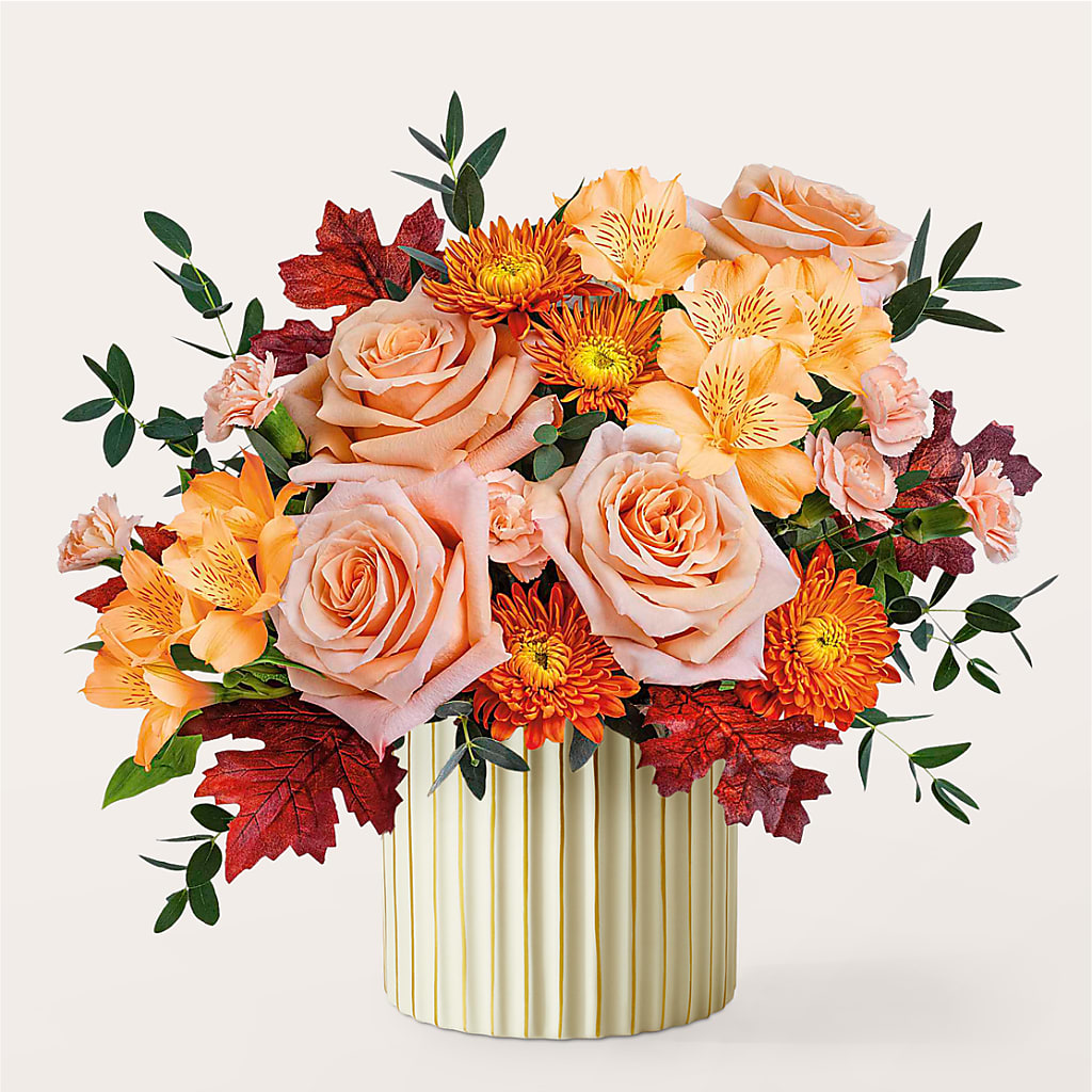 Spiced Latte Bouquet with Ivory Vase –  Neilsen Florist, Seattle WA
